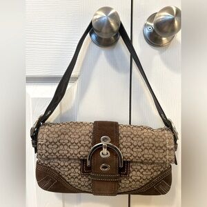 Coach Shoulder Purse, Brown, Good Condition